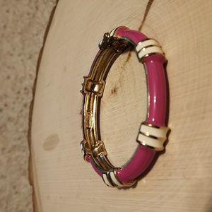 Fornash Pink & White Hinged Cuff Bracelet